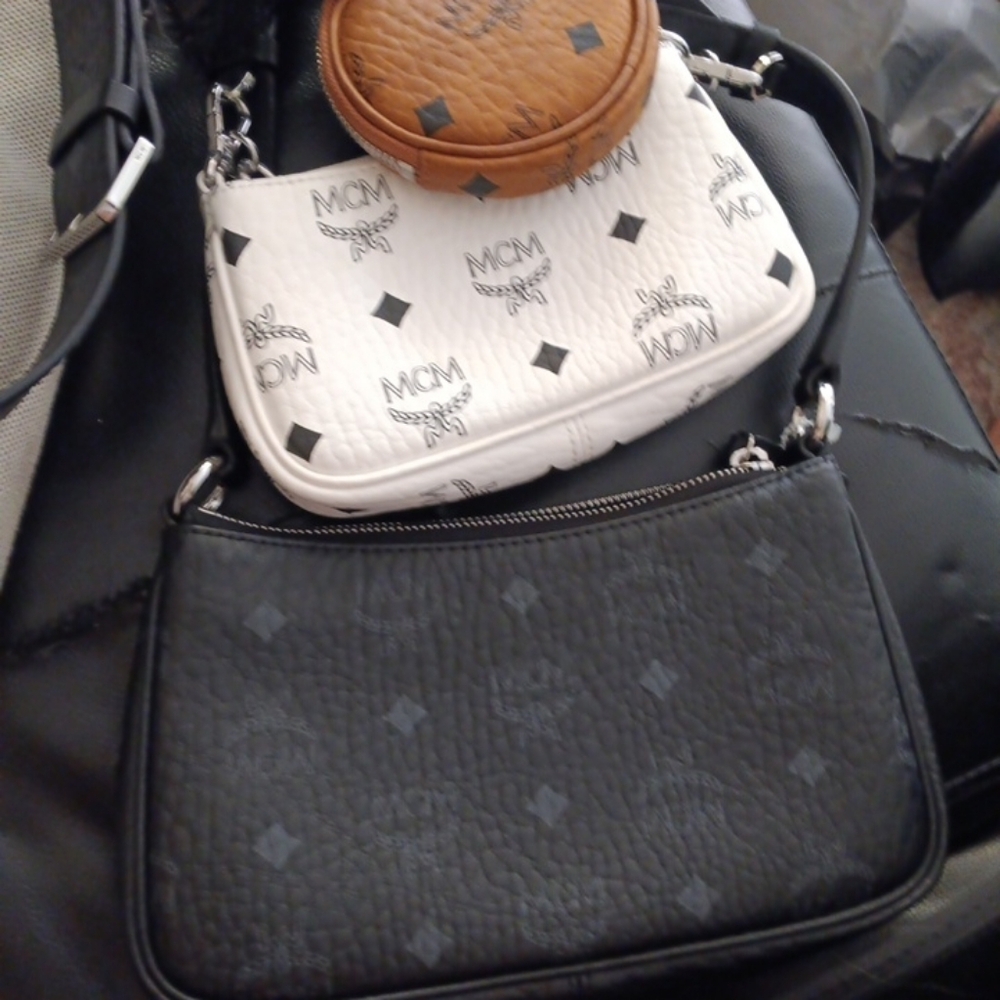 MCM Trio Pouchette crossbody LEATHER ,Last Day Up